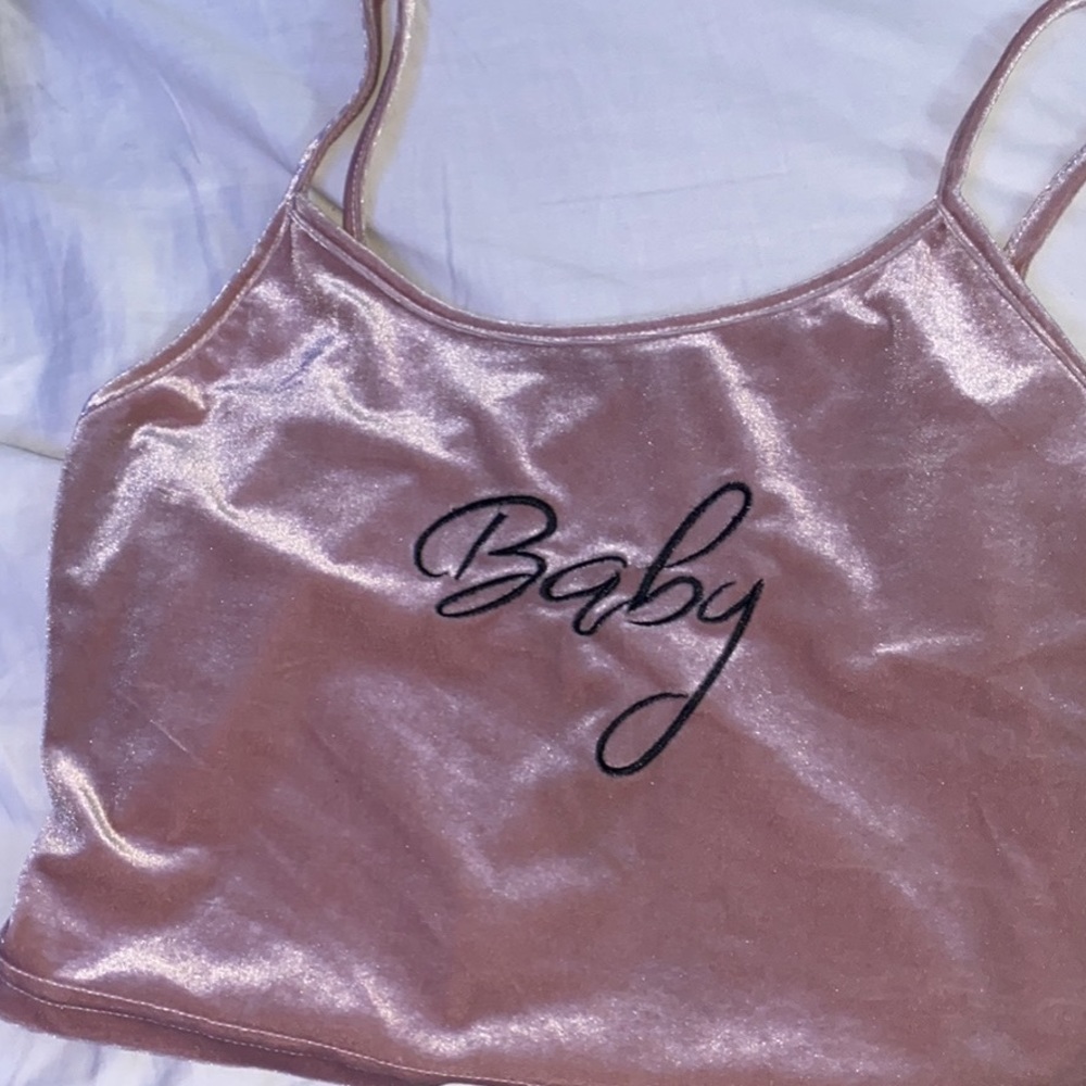 Cropped velvet tank top from SHEIN